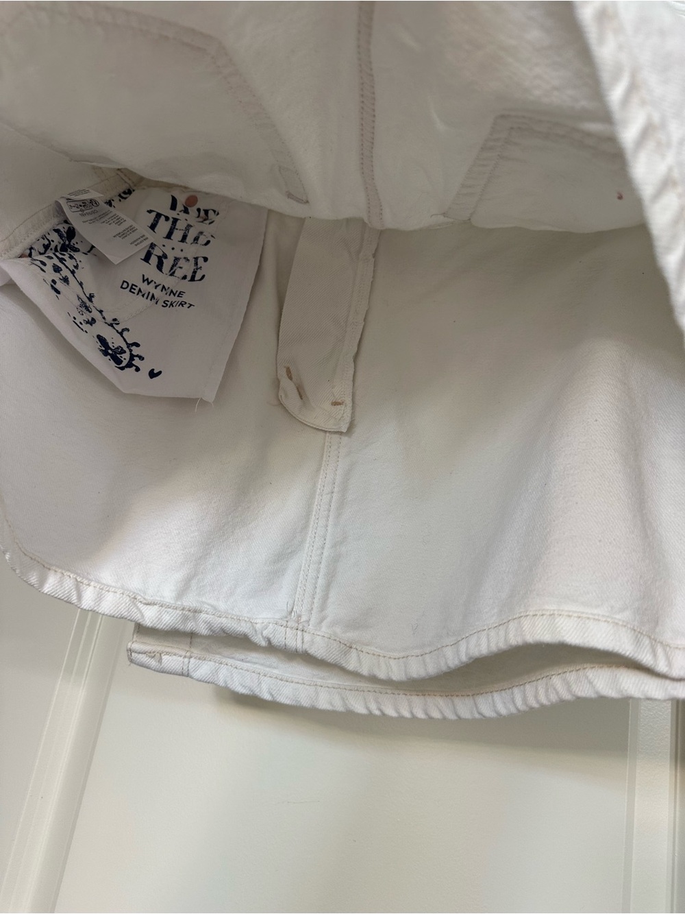 White Asymmetrical Mini Skirt - Picture 8 of 13